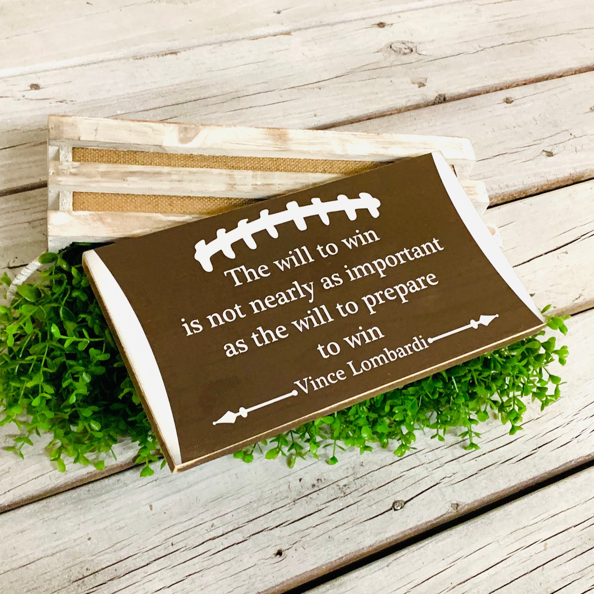 Football sign. The will to win. Football decor. Football wood sign. Vi –  Bridges2You, image size:2048x2048
