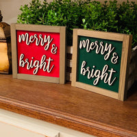 Christmas decor. Christmas signs. Laser cut sign. Farmhouse sign. Christmas farmhouse sign. Merry and bright. Merry Christmas sign.