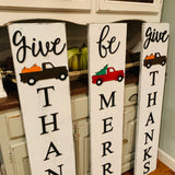 Porch sign. Christmas decor. Fall decor. Give thanks. Be merry. Christmas porch sign. Thanksgiving porch sign. Fall porch sign. Porch decor.