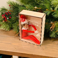 Elf decor. Elf on the shelf. Elf prop. Christmas decor. Personalized gift. Personalized Christmas. Christmas gift. Elf box.