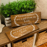 Gifts for grandparents. Grandchildren are a gift from the Lord. Grandparents gift. Grandchildren birthdays. Christmas gift.