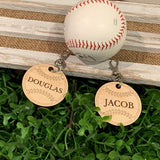 Engraved baseball key chain. Personalized key chain. Baseball gift. Baseball decor. Softball key chain. Softball tag. Christmas gift.