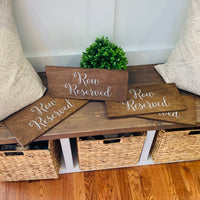Row Reserved wedding sign. Reserved sign. Wedding prop. Wedding sign. Wood sign. Reserved wood sign. Wedding decor.