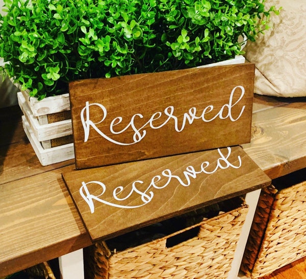 Reserved wedding sign. Reserved table sign. Wedding sign. Wedding sign. Wood sign. Reserved wood sign. Wedding decor.