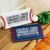 I can do all things. Philippians 4:13. Baptism gift. Baseball sign. Baseball art. Sports sign. Boys room decor. Baseball decor. Baptism.