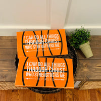 Basketball sign. Basketball gift. I can do all things through Christ. Basketball theme. Sports sign. Baptism gift. Basketball decor. Baptism