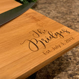 Engraved cutting board. Personalized cutting board. Engraved cutting board. Wedding gift. Christmas gift. Anniversary gift. Bamboo board.