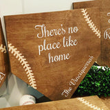 There's no place like home. Baseball gift. Personalized home plate. Personalized home plate. Baseball decor. Baseball wedding.