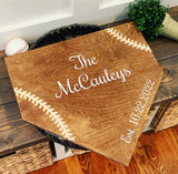 Personalized home plate. Baseball plate. Custom home plate. Baseball home decor. Established home plate. Baseball wedding.