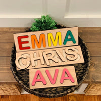 Kids personalized puzzle. Wooden Name Puzzle. Birthday Gift for One Year Old. Personalized Gift for Kid. Christmas Gift for Kids