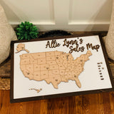 Sales Map. Business sales map. Business sign. Farmhouse decor. Fixer upper sign. Custom wood sign,