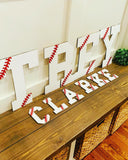 Baseball nursery. Large Baseball letters. Baseball name. Personalized name. Wood sign. Wood letters. Boys nursery. Christmas gift. Baby gift