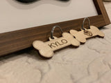Dog Collar Tag. Engraved Wood dog tag. Personalized dog tag.